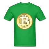 Men Bitcoins Designed Green Customized Deepheather X-large T-shirt